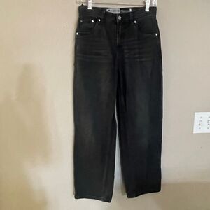 Levi's SILVER TAB LOOSE DENIM PANTS black SIZE 14 reg W27 L29 girls jeans